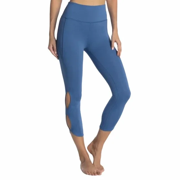Free People Movement Yoga Hi Rise Infinity Leggings Bright Ocean Blue  Size S - Picture 3 of 13